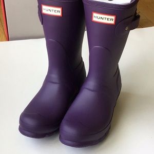 Hunter Purple Short Rain Boots